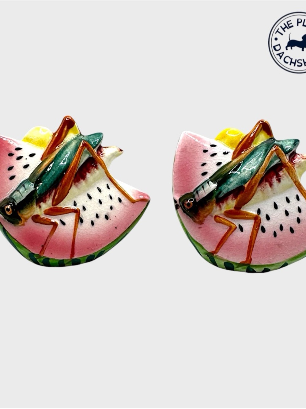 Vintage Watermelon & Grasshopper Shakers